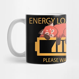 Energy Loading Funny Red Panda Mug